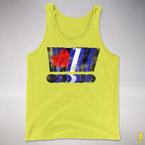 Distressed Leather Pride Exclamation Points Premium Tank Top